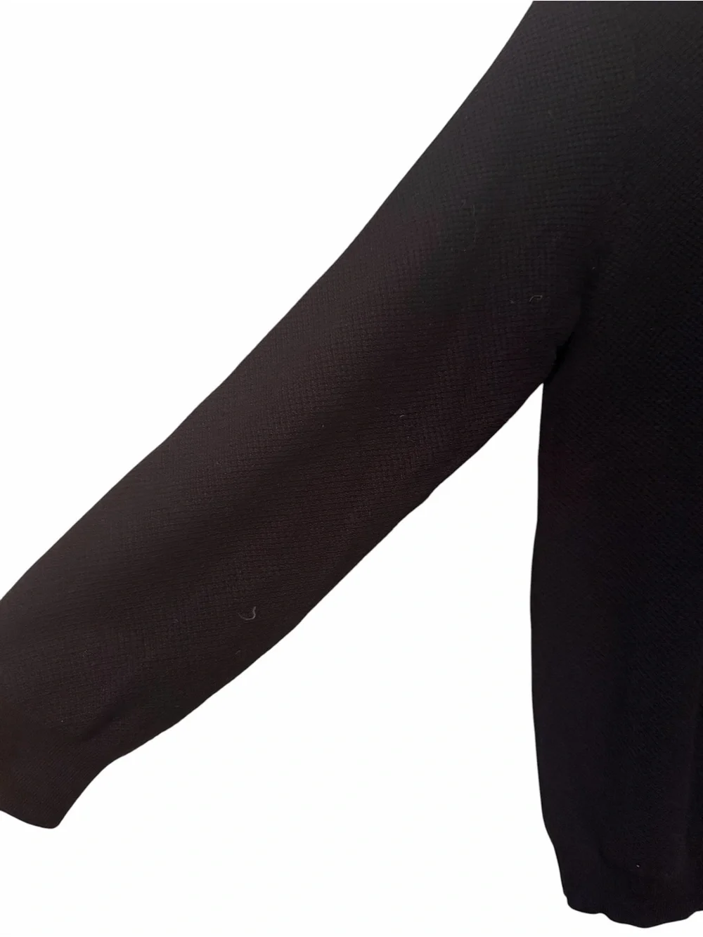 J. Crew Black Crewneck Long Sleeve Sweater w/ Leopard Print Collar Medium NWOT